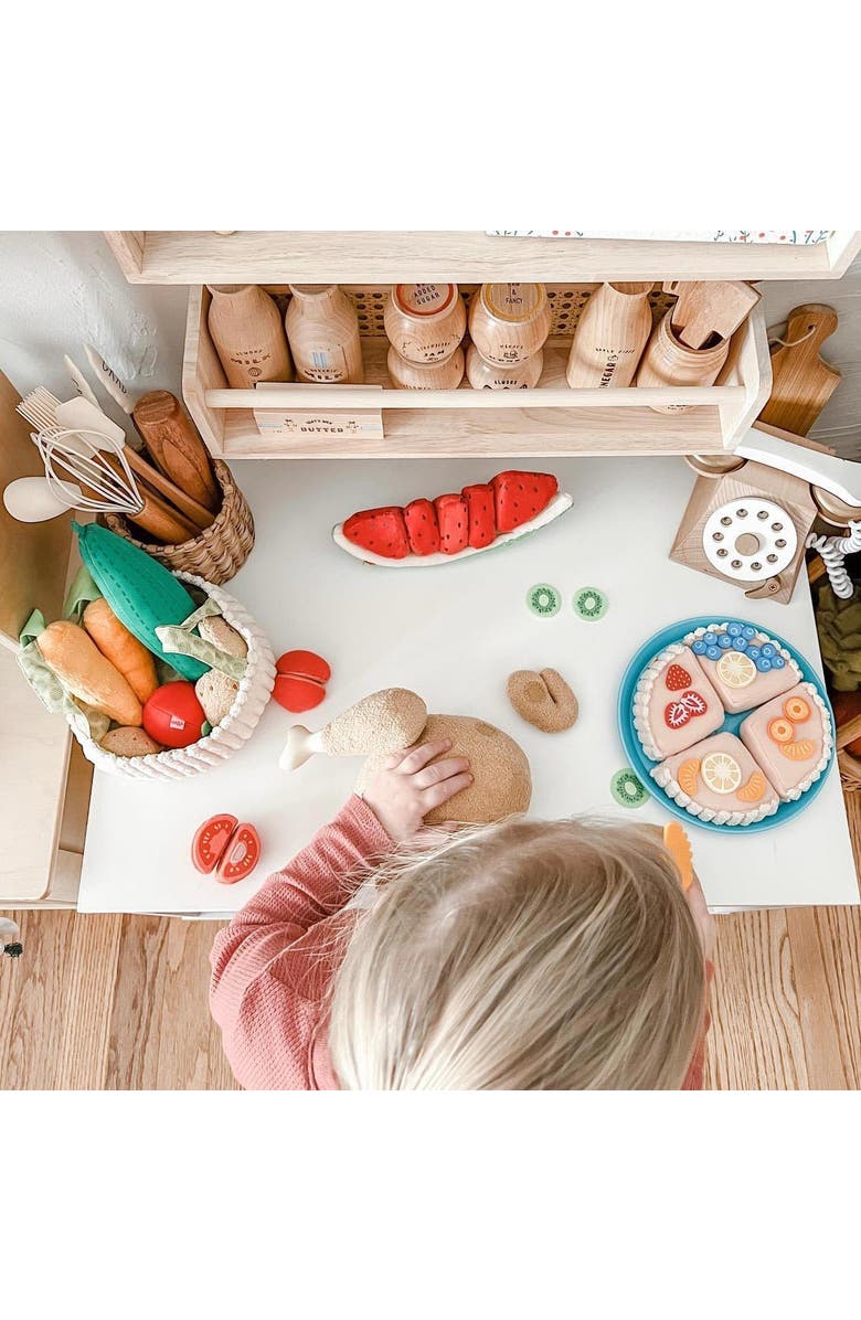 HABA Roast Chicken Soft Play Food, Pretend Play Toys for Kids Kitchen, 5-Piece Food Toys Set from Quality Fabric with Detachable Sections, Ages 3+, Alternate, color, Multi