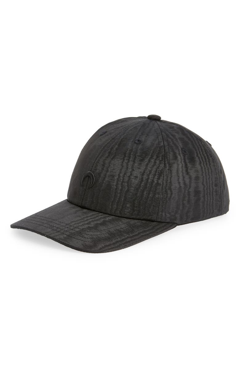 Marine Serre Embroidered Recycled Polyester Blend Moiré Baseball Cap, Main, color, 