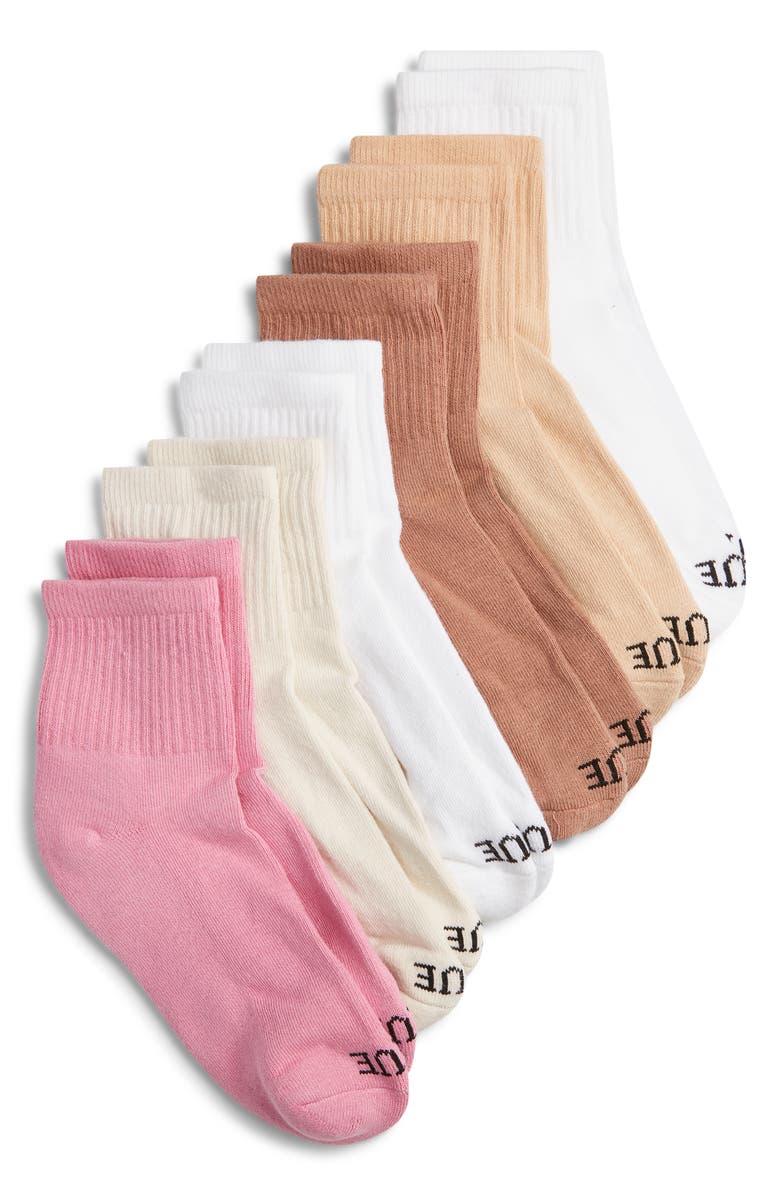 Hue 6-Pack Mini Crew Socks, Main, color, Beauty Pack