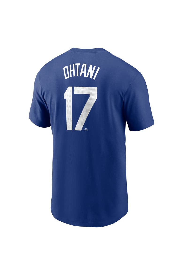 Men's Nike Shohei Ohtani Royal Los Angeles Dodgers 2024 Fuse Name & Number T-Shirt, Alternate, color, Royal