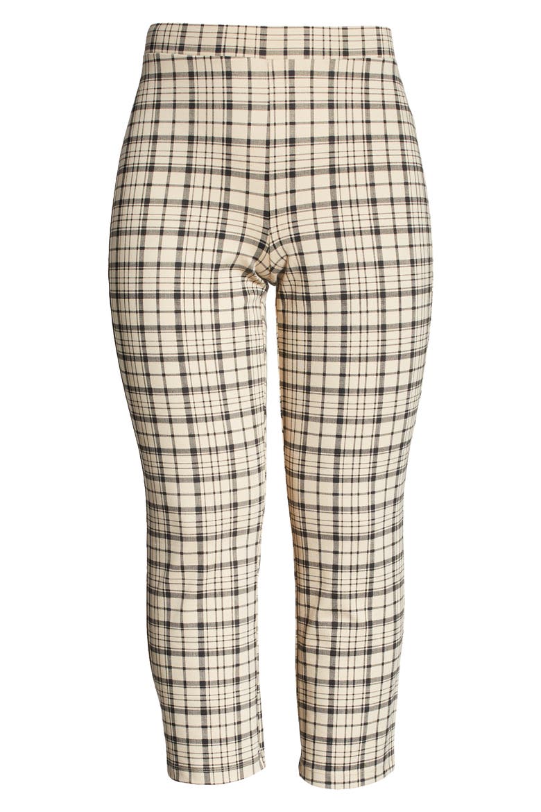 Carnaby Plaid Ponte Crop Pants, Alternate, color, GWPL