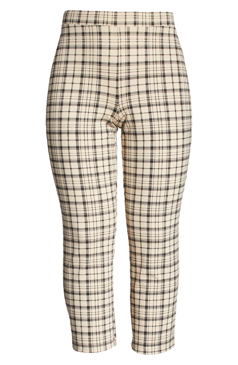 Sanctuary Carnaby Plaid Ponte Crop Pants, Alternate, color,