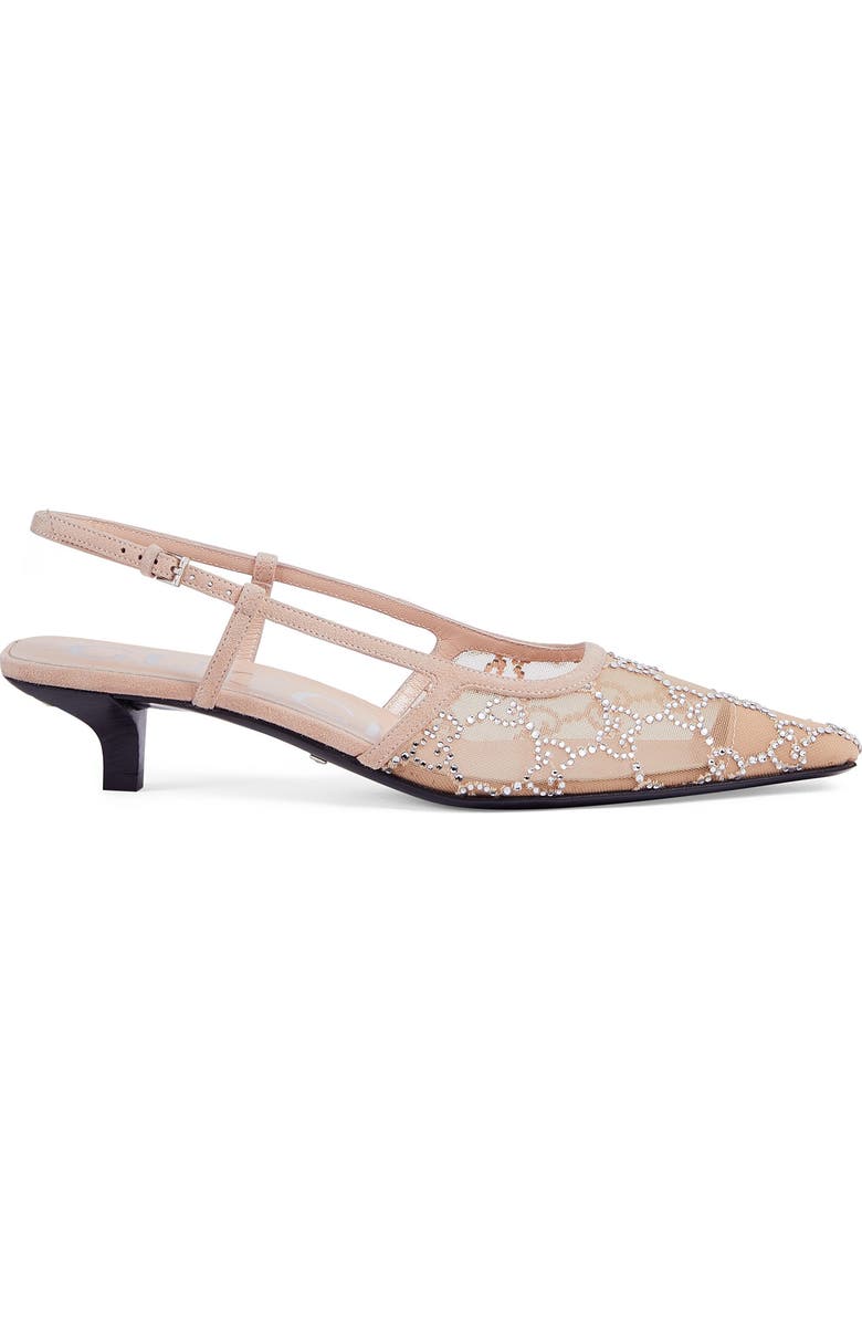 Gucci Tom GG Crystal Slingback Pump, Alternate, color,