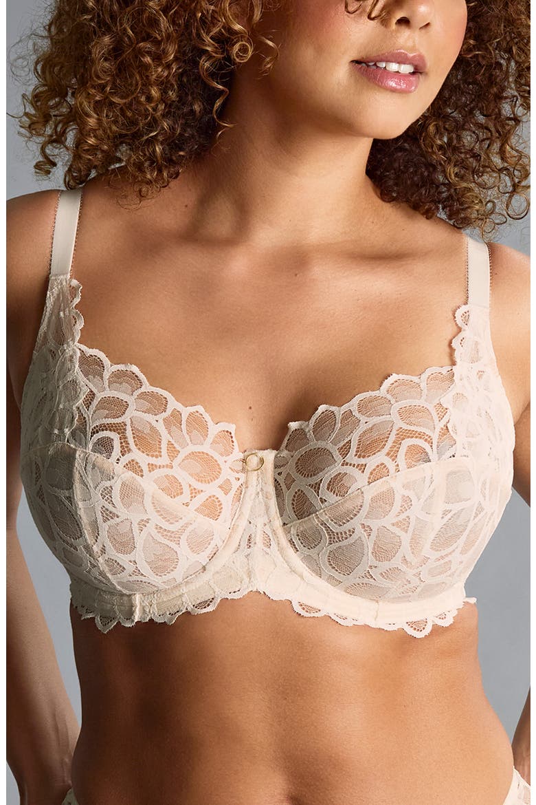 Allure Underwire Stretch Lace Full Coverage Bra, Alternate, color, IVORY