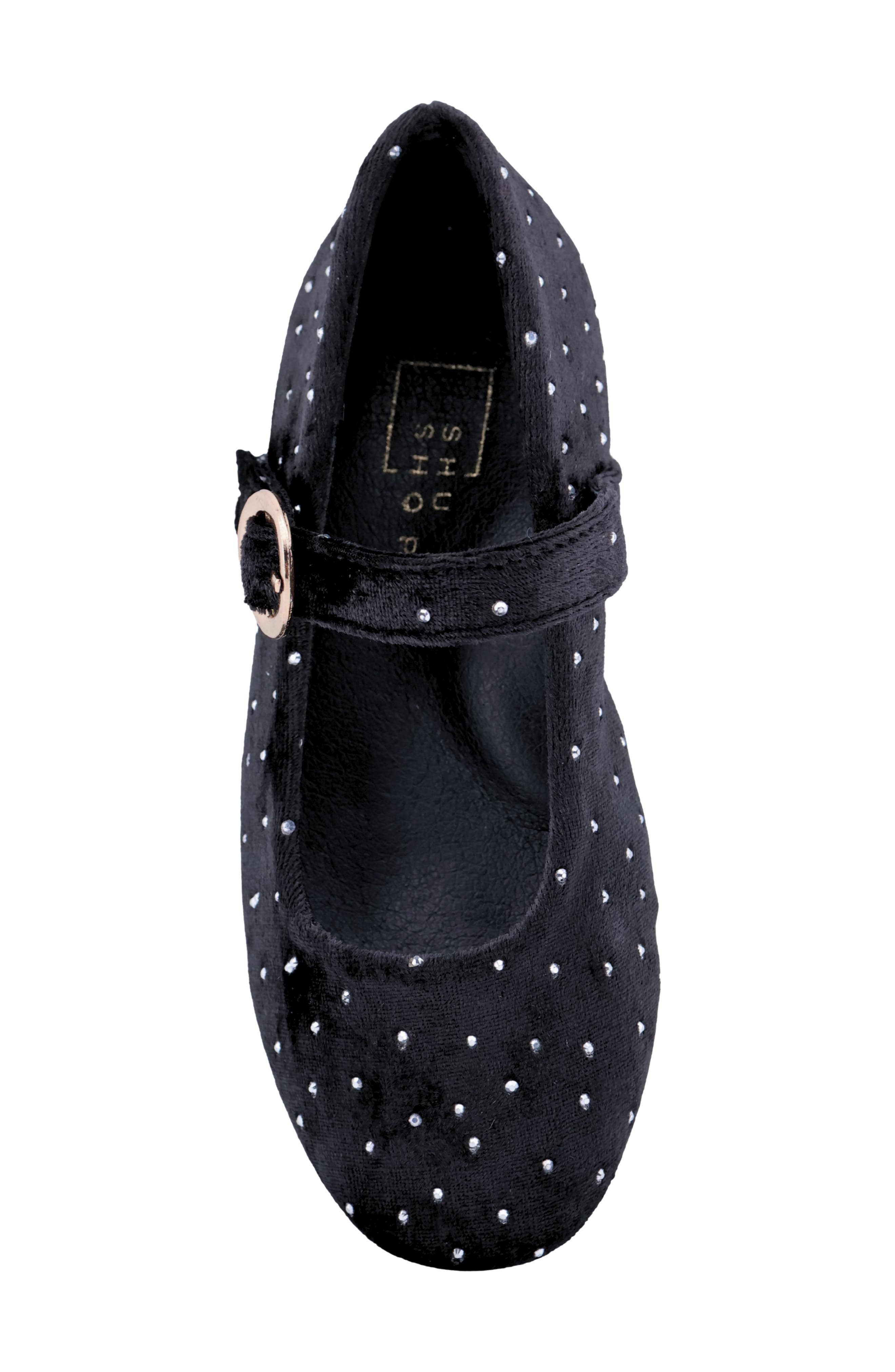 Kids' Annabelle Mini Velvet Mary Jane, Alternate, color, BLACK VELVET