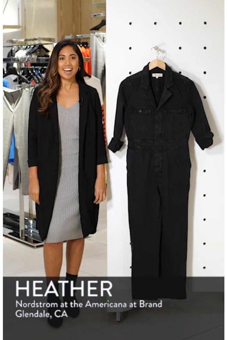 Garment Dyed Denim Slim Coverall Jumpsuit video