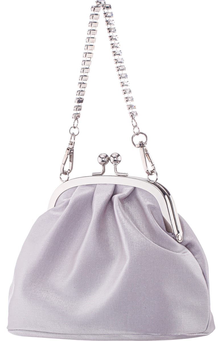 Nina Elsbeth Crystal Clutch, Alternate, color, Silver