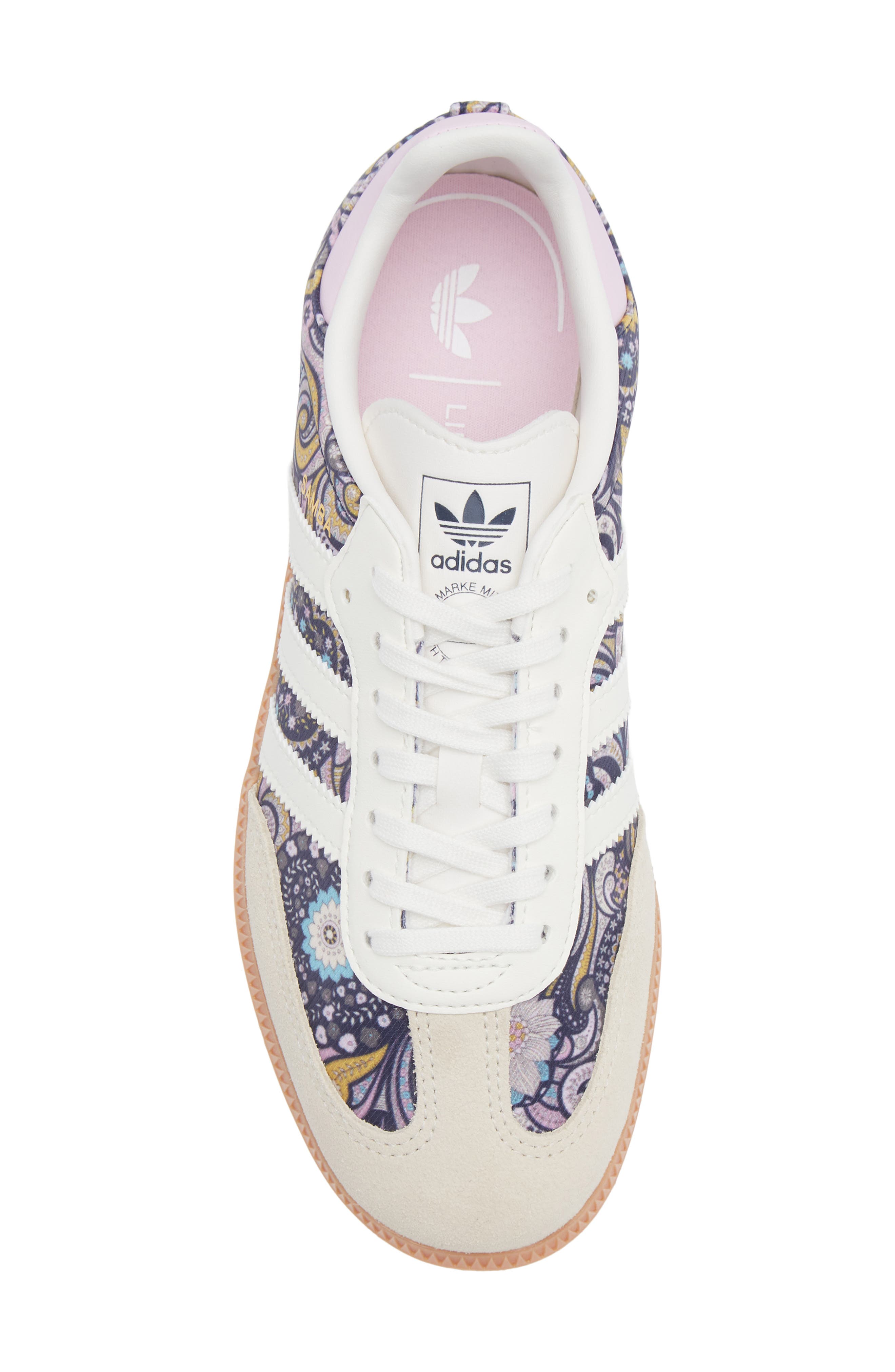adidas Kids' Samba Sneaker, Alternate, color, Core White/ Orchid Fusion/ Gum