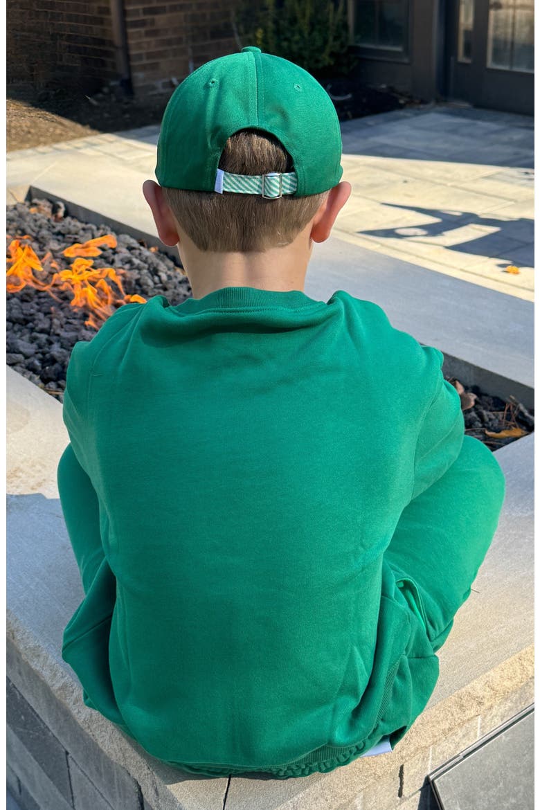 Santa Golf Cart Adult Baseball Hat, Alternate, color, Green