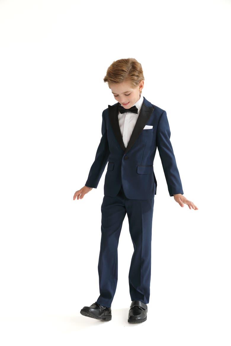 Peak Lapel Suit, Alternate, color, Navy