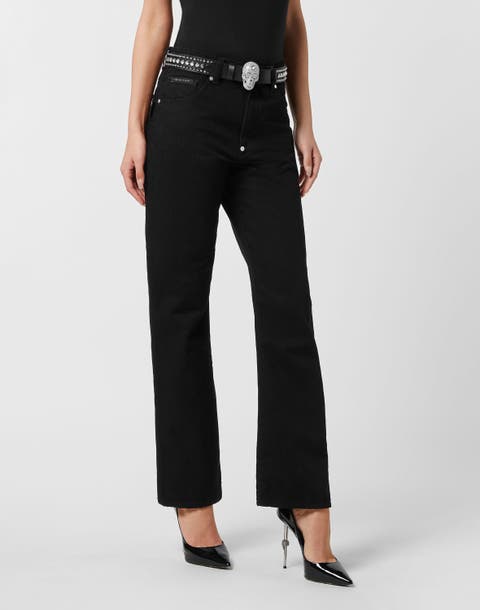 Leather Belt Skull Women