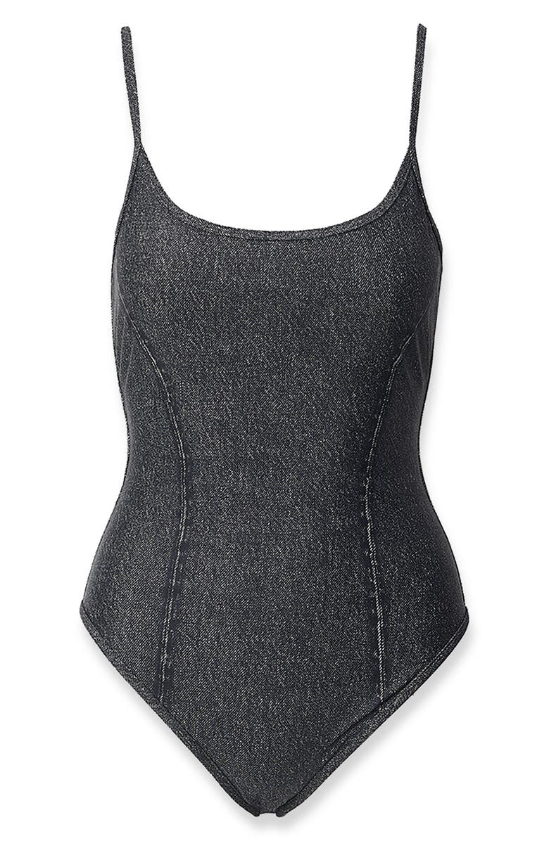 rag & bone rb Miramar One-Piece Swimsuit, Main, color, Washed Black