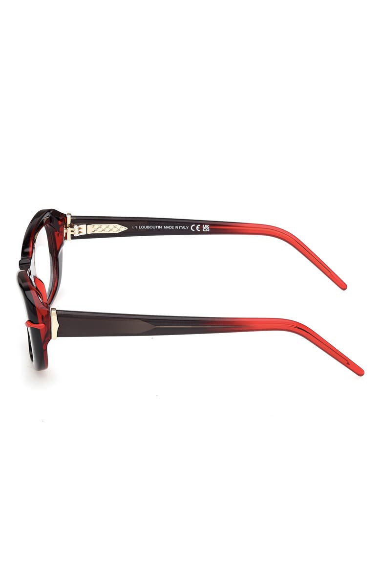 Christian Louboutin 53mm Geometric Optical Glasses, Alternate, color,
