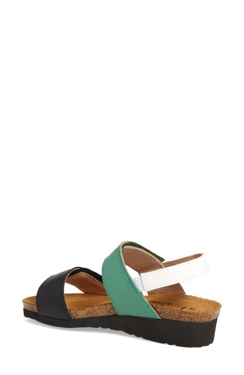 Naot Eliana Slingback Sandal In Black/soft Jade/oily Bark