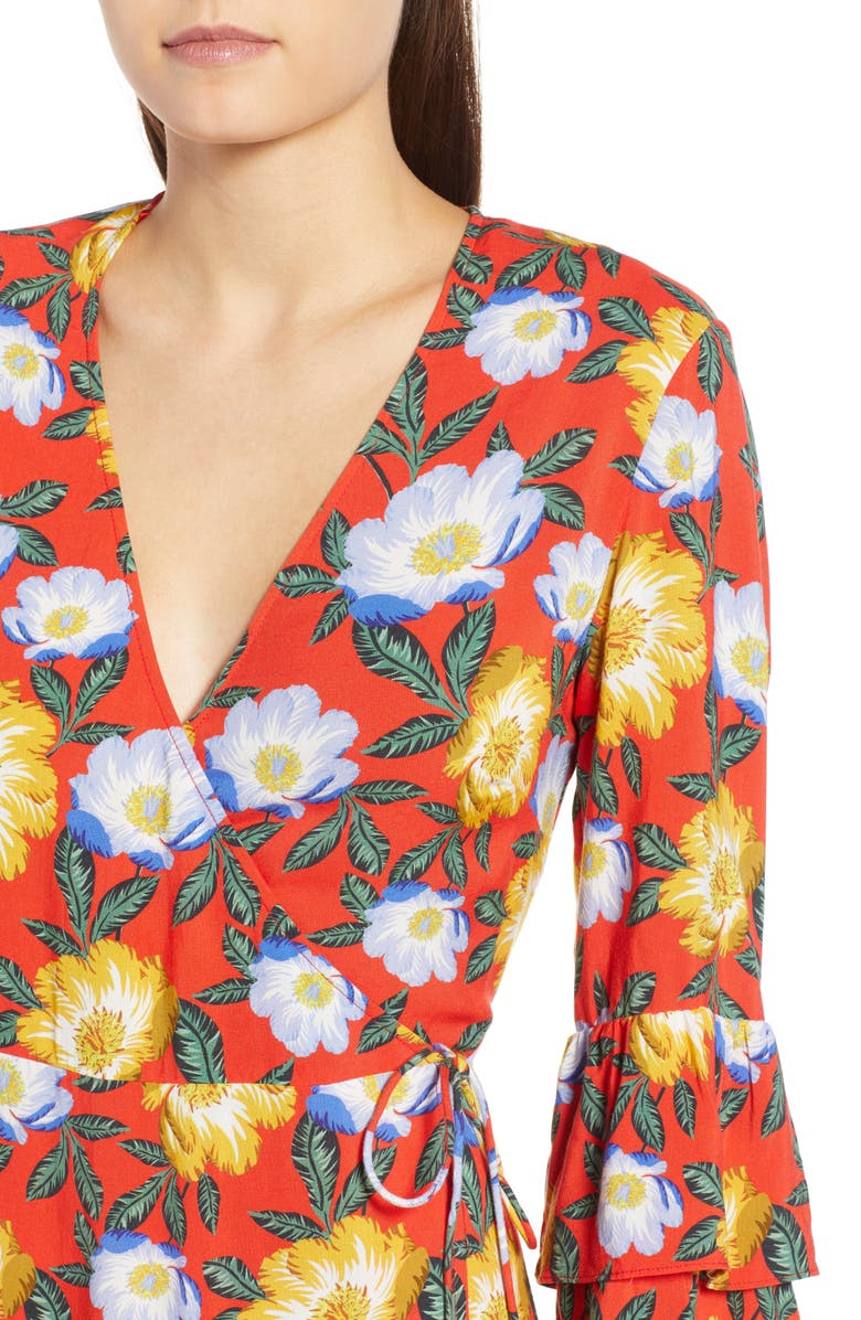 The Fifth Label Reunion Floral Wrap Dress, Alternate, color, 
