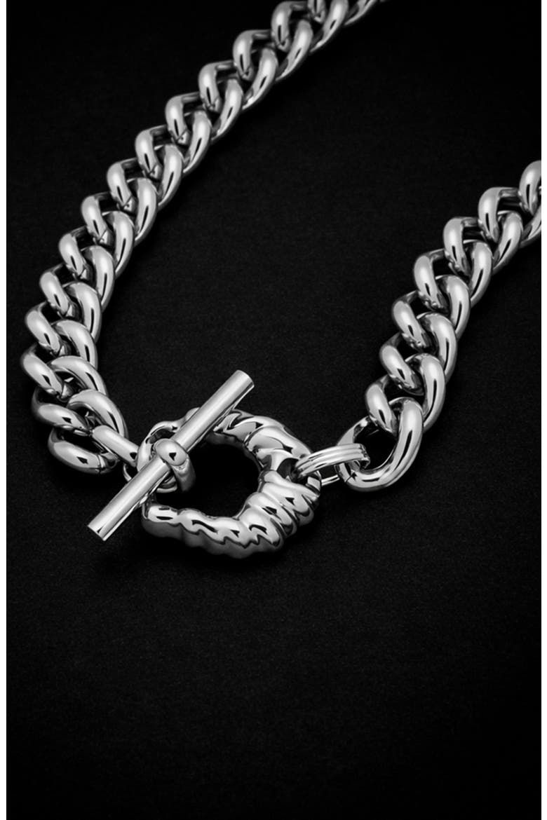 Cora Curb Chain Necklace In Silver, Alternate, color, Silver
