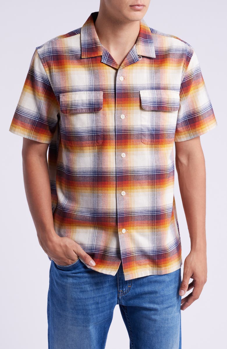 Pendleton Baja Board Plaid Camp Shirt, Main, color, 