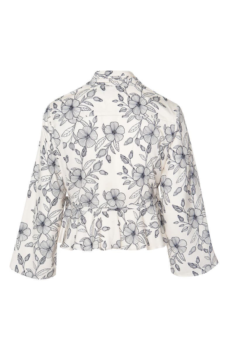 11 Honoré Esther Floral Long Sleeve Wrap Top, Alternate, color,