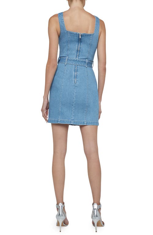 L Agence L'agence Midy Belted Sleeveless Denim Minidress