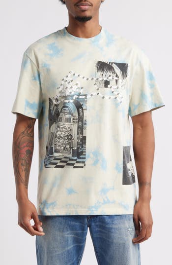 Icecream Dine & Dash Beaded Oversize Graphic T-shirt In Neutral