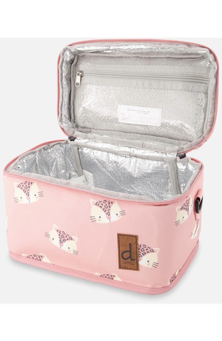 Deux par Deux Leopard Charming Durable Everyday Lunch Box, Alternate, color, Pink Leopard Print