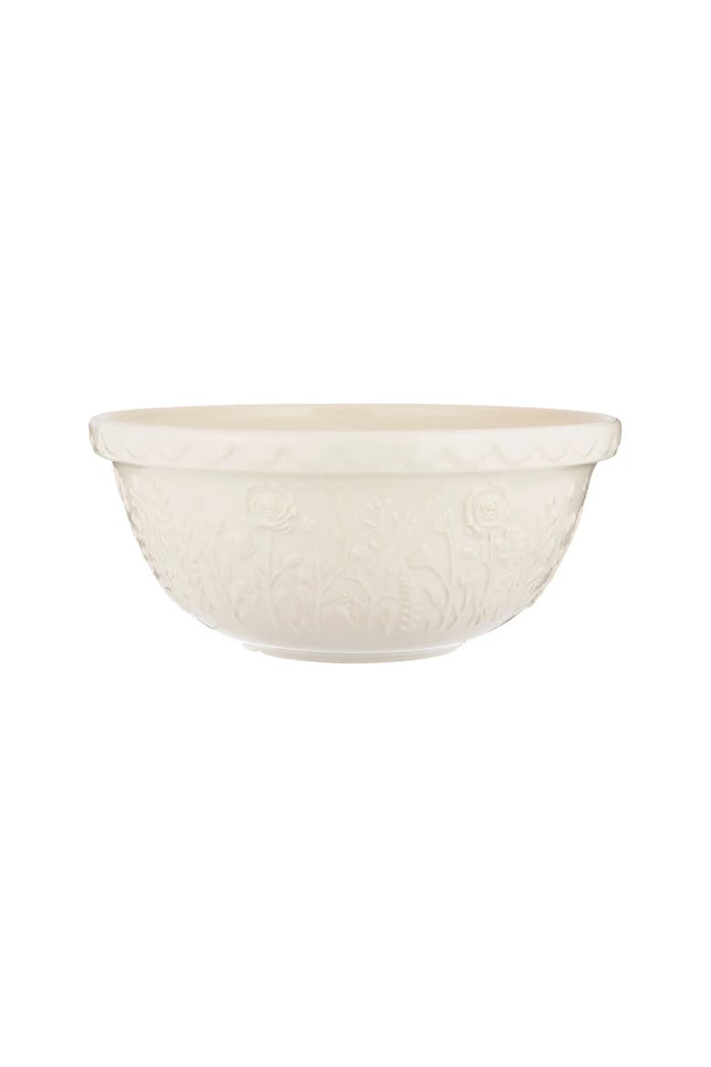 In The Meadow Rose Size 12 Mixing Bowl, 4.25 Quart, Cream, Main, color, Cream