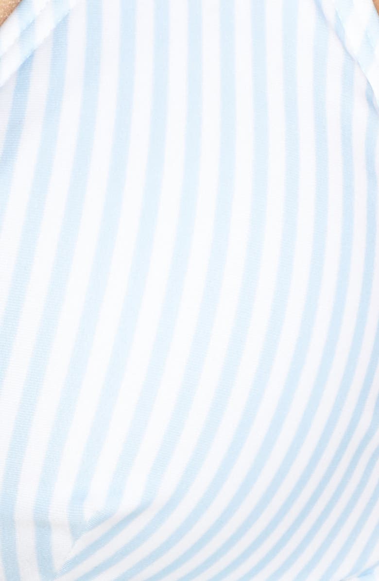 Ted Baker London Stripe Ruffle Trim Bikini Top, Alternate, color, 