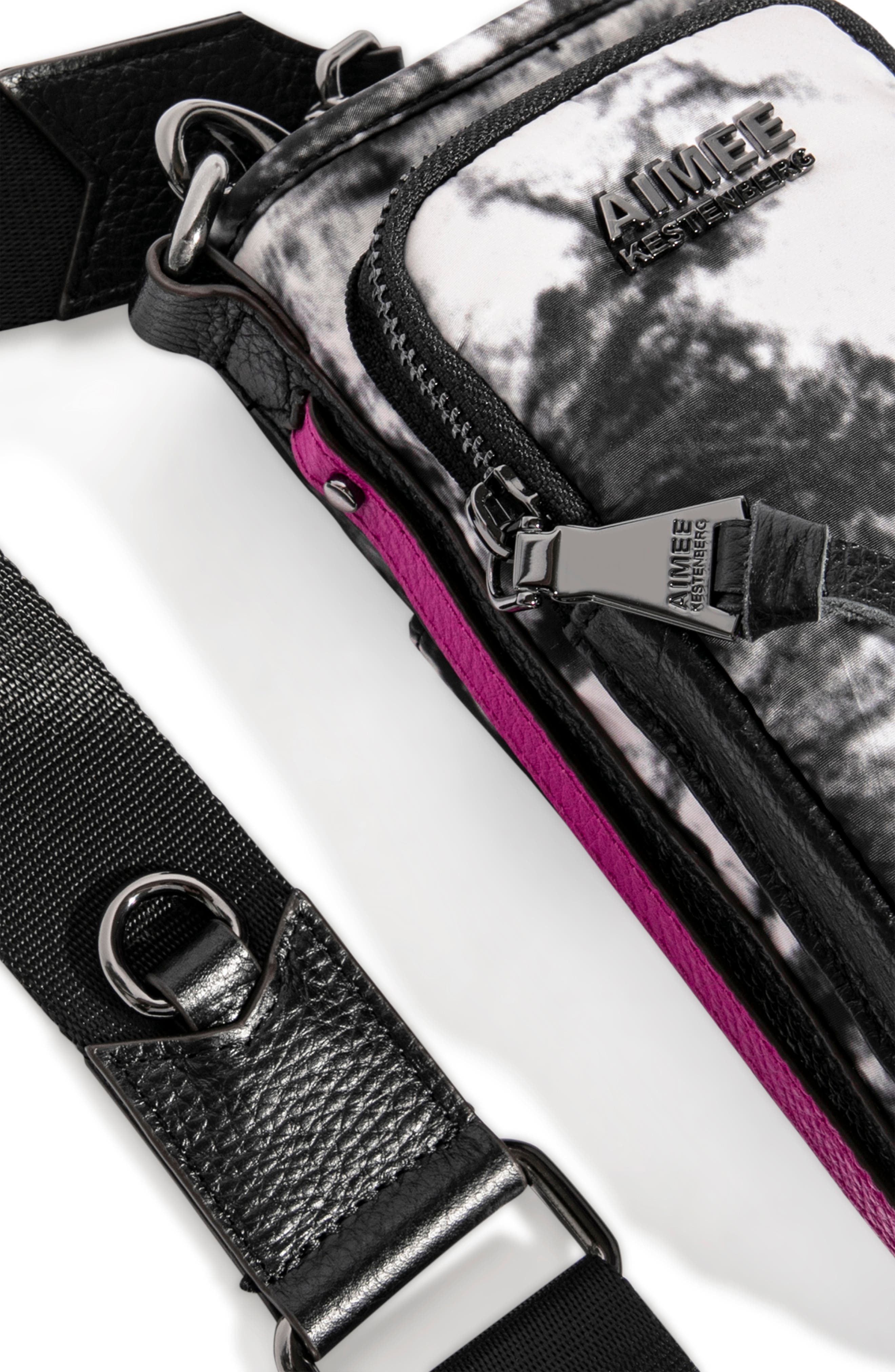 Kestenberg On Top of the World Water Bottle Bag, Alternate, color, VANILLA BLACK TIE DYE
