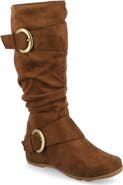 Journee Collection JOURNEE Jester Extra Wide Calf Side Buckle Tall Boot