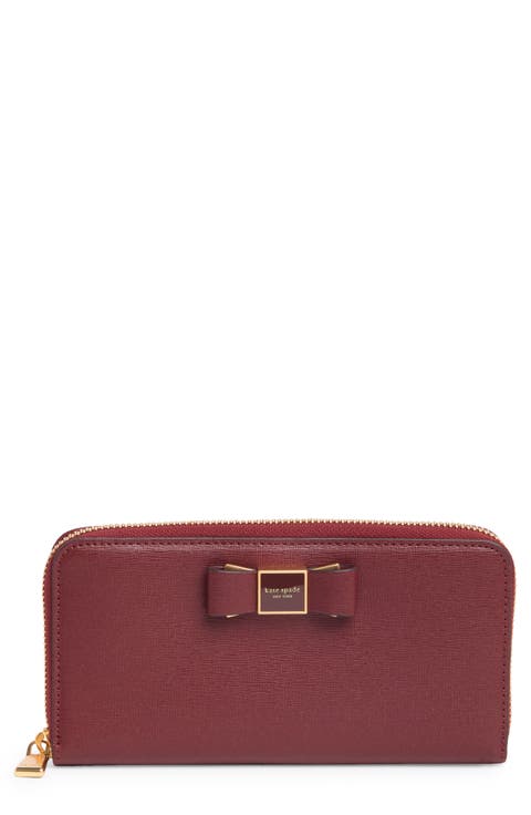 morgan embellished bow saffiano leather wallet