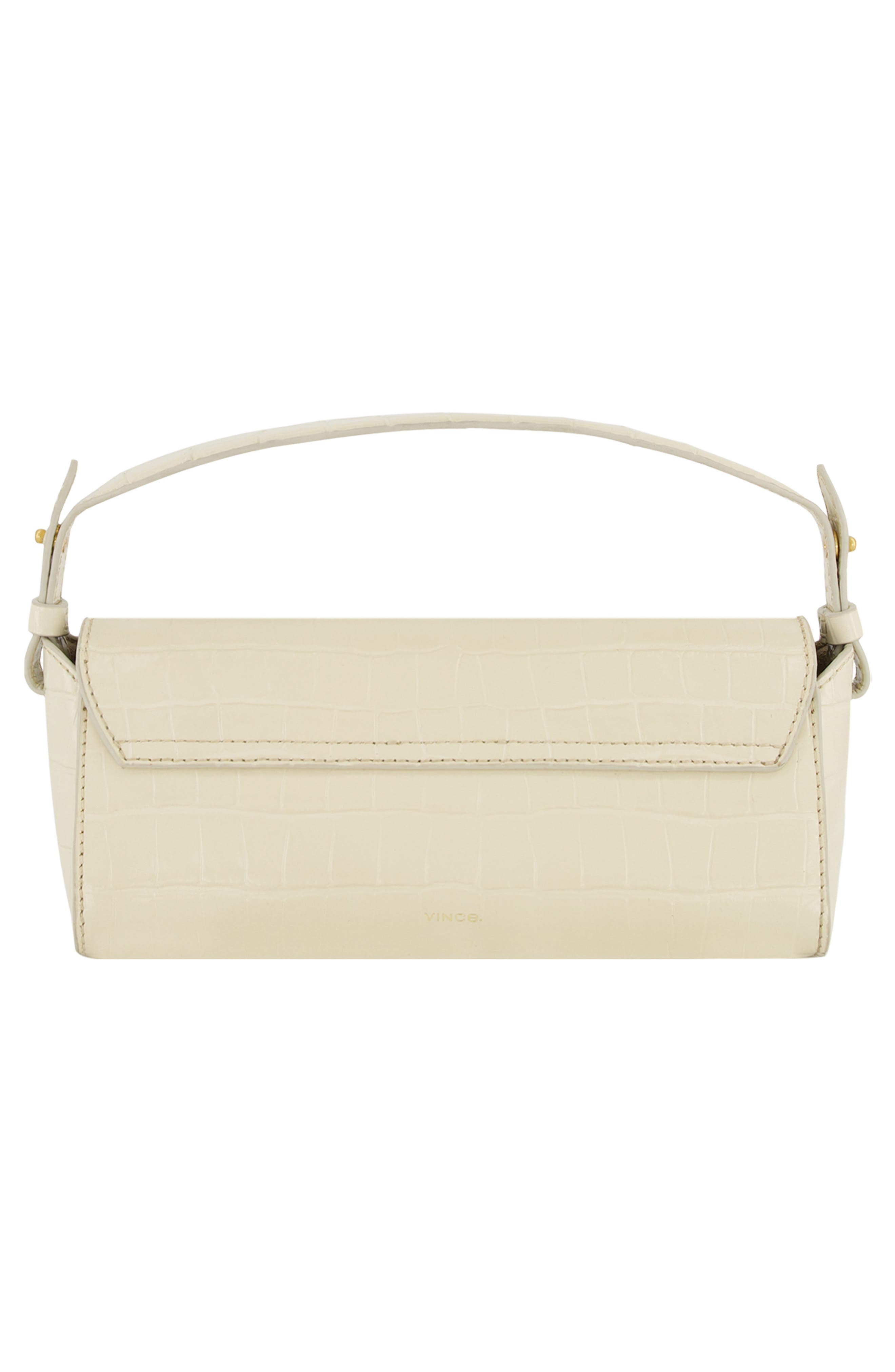 Vince Mini Sabrina Croc Embossed Leather Top Handle Ba, Alternate, color, Moonlight