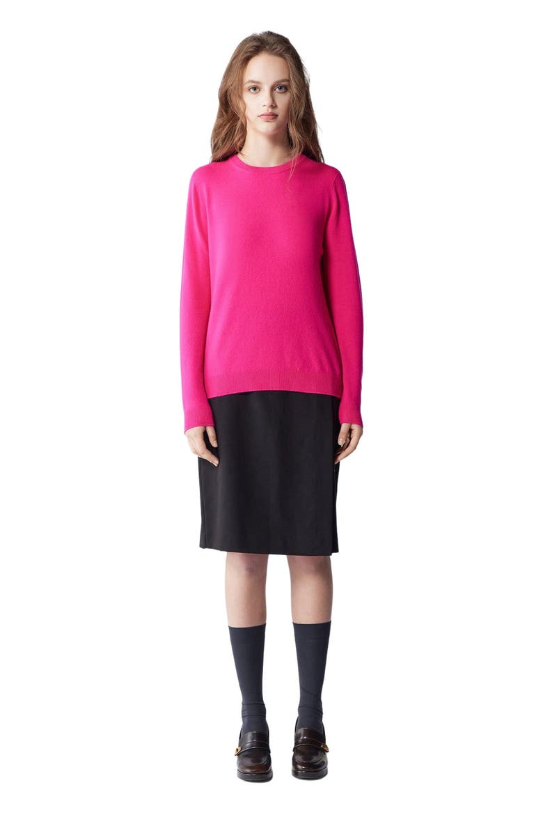 Essential Cashmere Crewneck Sweater, Main, color, magenta