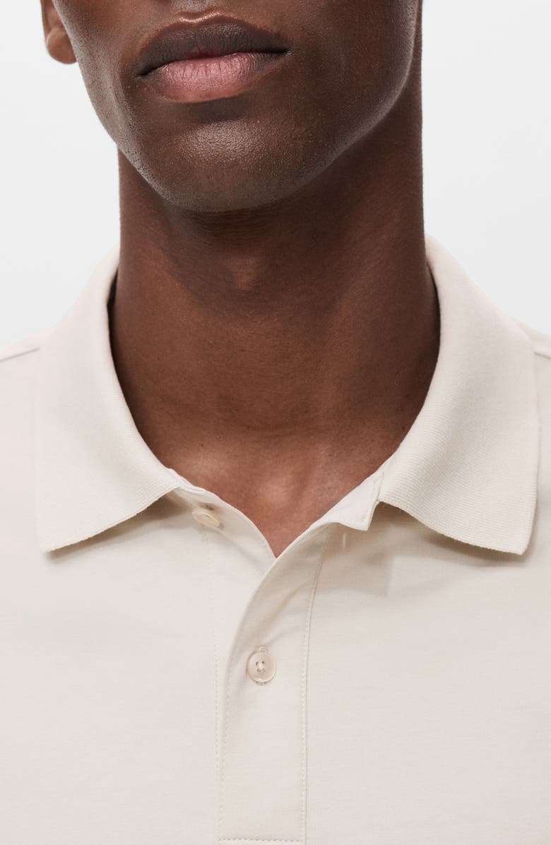 MANGO Slim Fit Thermolite<sup>®</sup> Polo, Alternate, color, Ice Grey