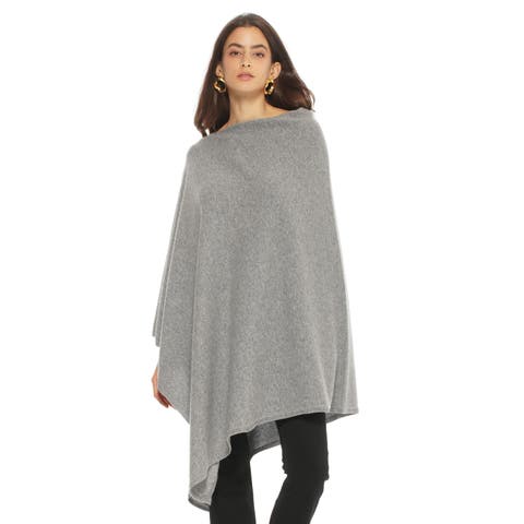 Pure Cashmere Long Poncho