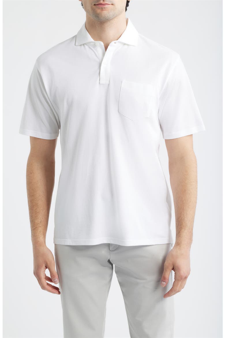 Everyday Piqué Pocket Polo, Main, color, WHITE
