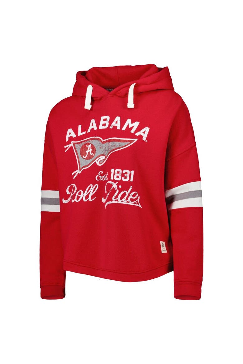 Women's Pressbox Crimson Alabama Crimson Tide Super Pennant Pullover Hoodie, Alternate, color, Crimson