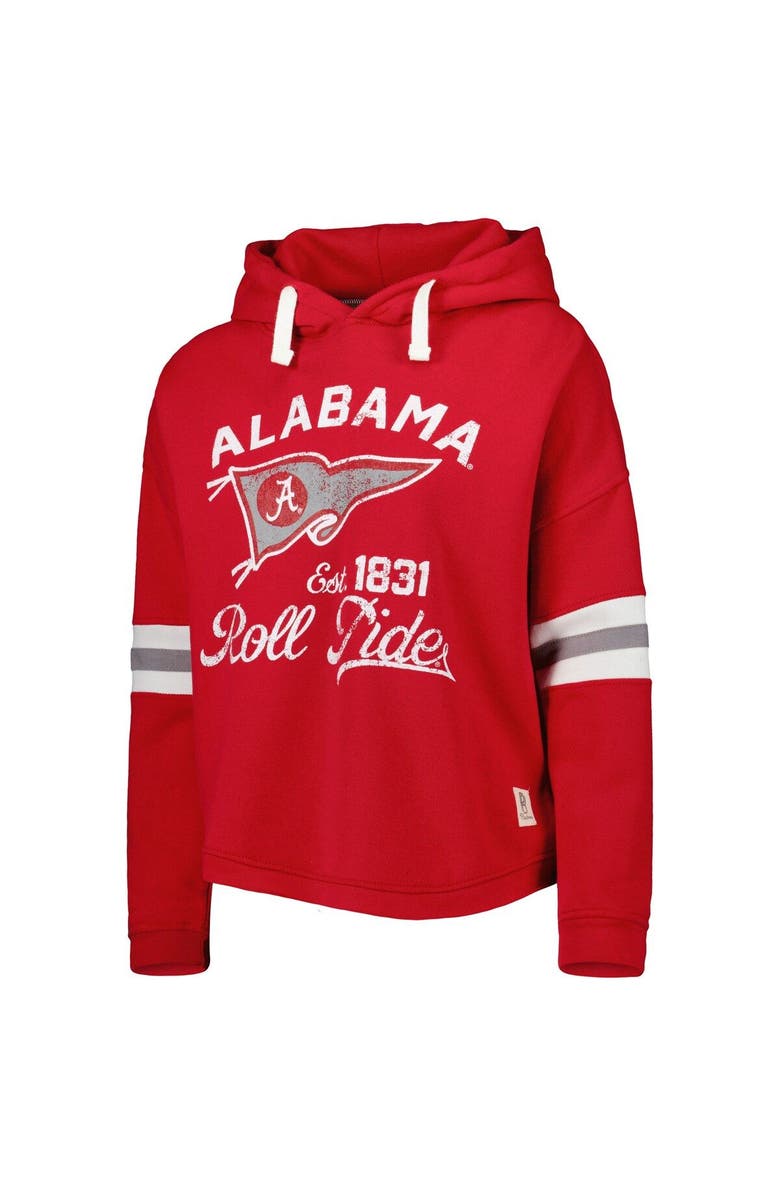 PRESSBOX Women's Pressbox Crimson Alabama Crimson Tide Super Pennant Pullover Hoodie, Alternate, color,
