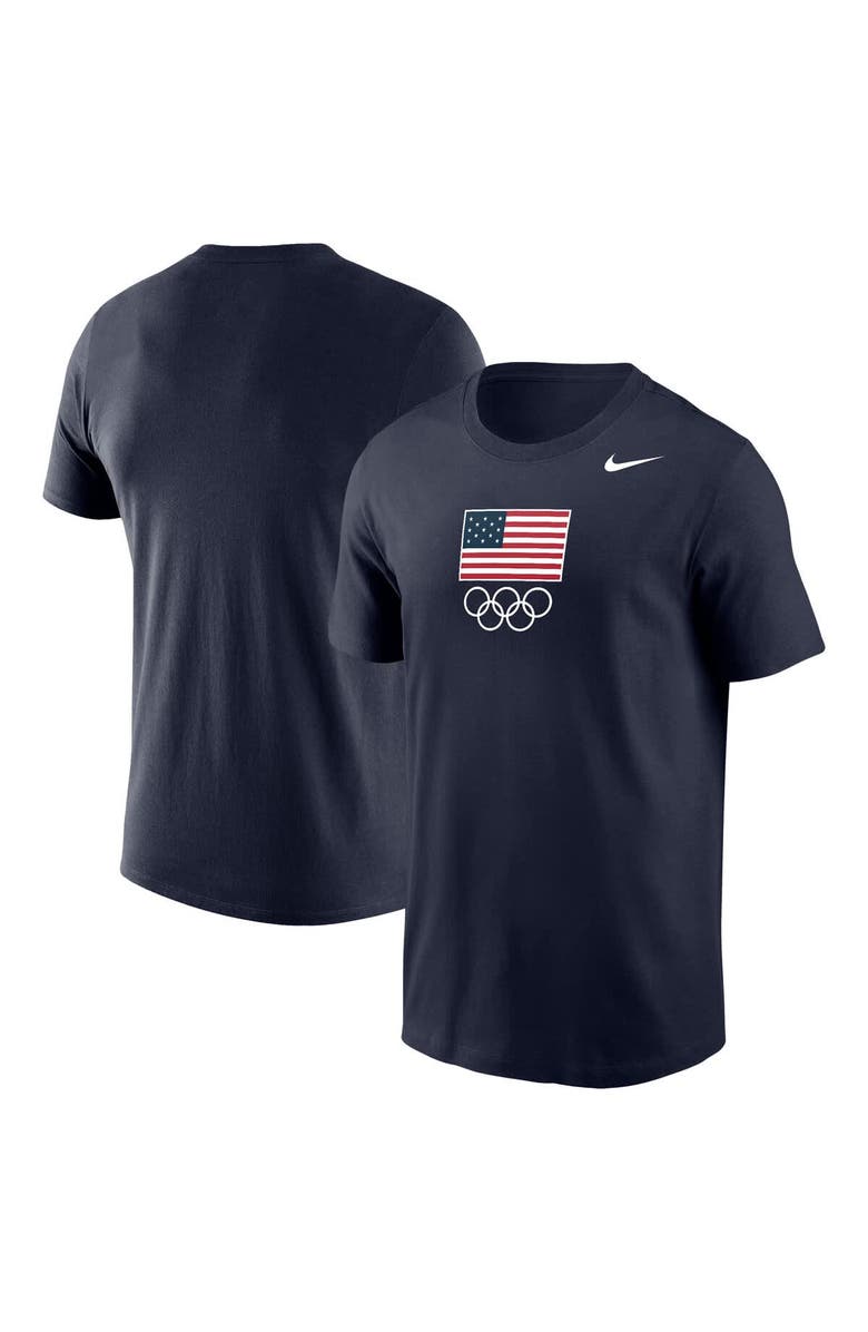 Nike Men's Nike Navy Team USA Olympic Team Performance T-Shirt, Main, color, Navy