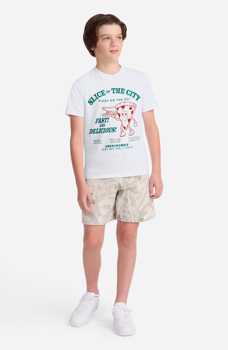 abercrombie kids Kids' Pizza Slice Graphic T-Shirt, Alternate, color, Bright White