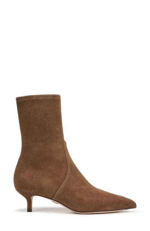 Veronica Beard Lisa 45 Stretch Kitten Heel Bootie In Brown