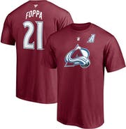 FANATICS Men's Fanatics Branded Peter Forsberg Burgundy Colorado Avalanche Authentic Stack Retired Player Nickname & Number T-Shirt