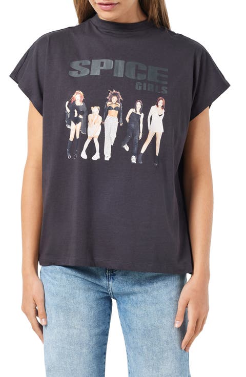 Spice Girls Mock Neck Graphic T-Shirt