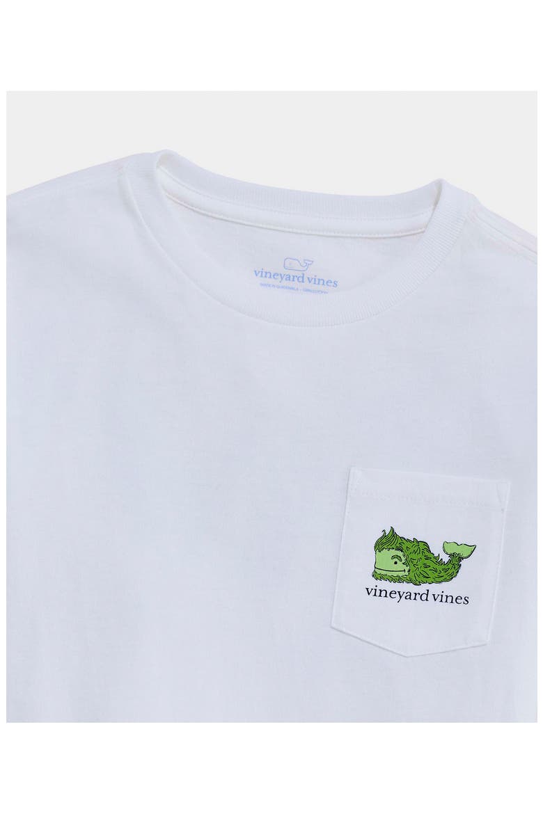Kids' Fuzzy Whale Logo Pocket Long Sleeve Graphic T-Shirt, Alternate, color, WHITE CAP