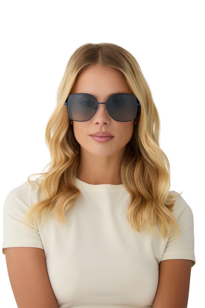 Iris 59mm Gradient Square Sunglasses, Alternate, color, AEGEAN BLUE FLASH