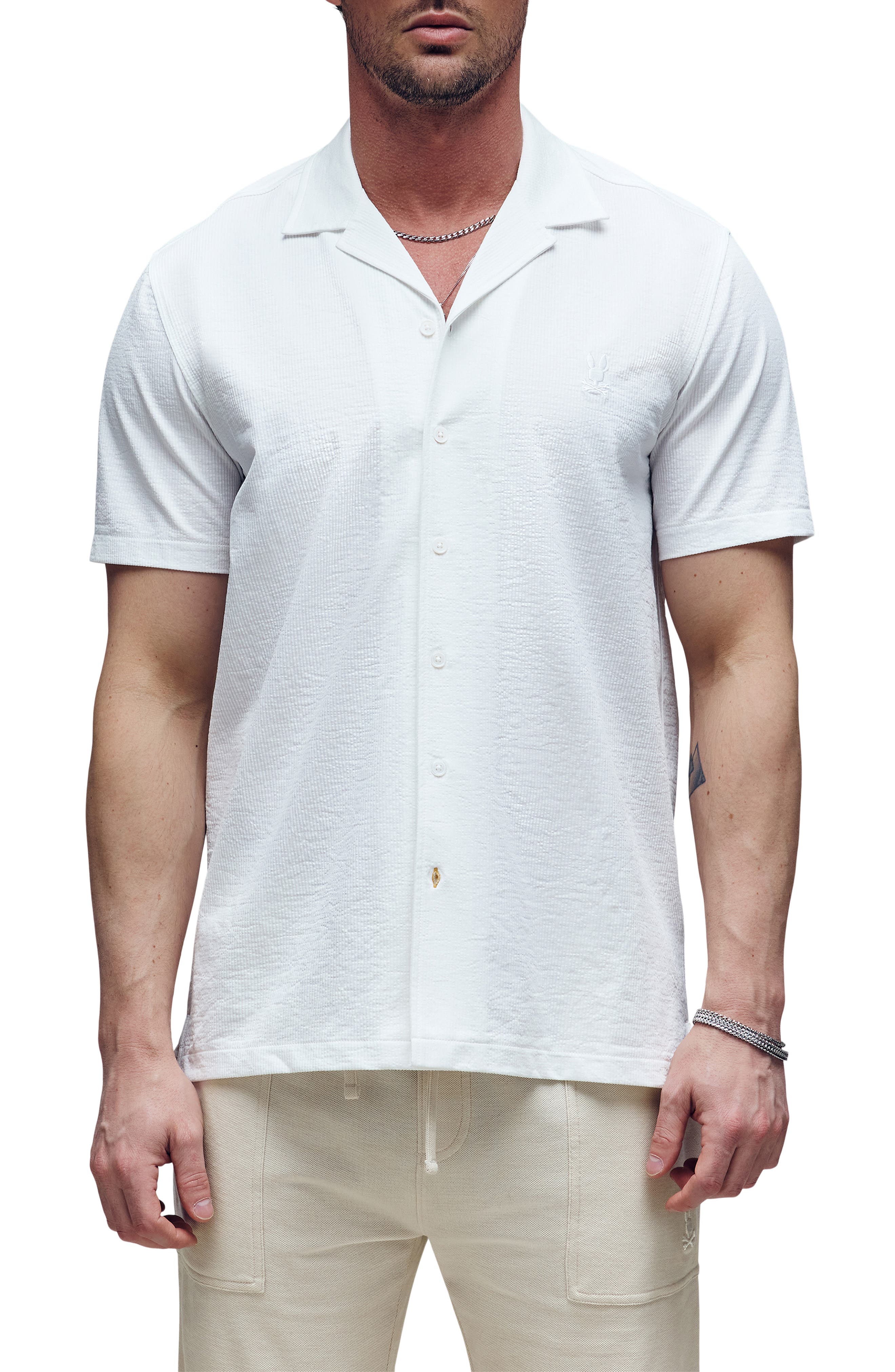 Psycho Bunny Jayme Rib Knit Camp Shirt