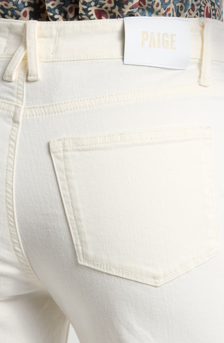 PAIGE Leenah Western High Waist Ankle Wide Leg Jeans, Alternate, color, Tonal Ecru