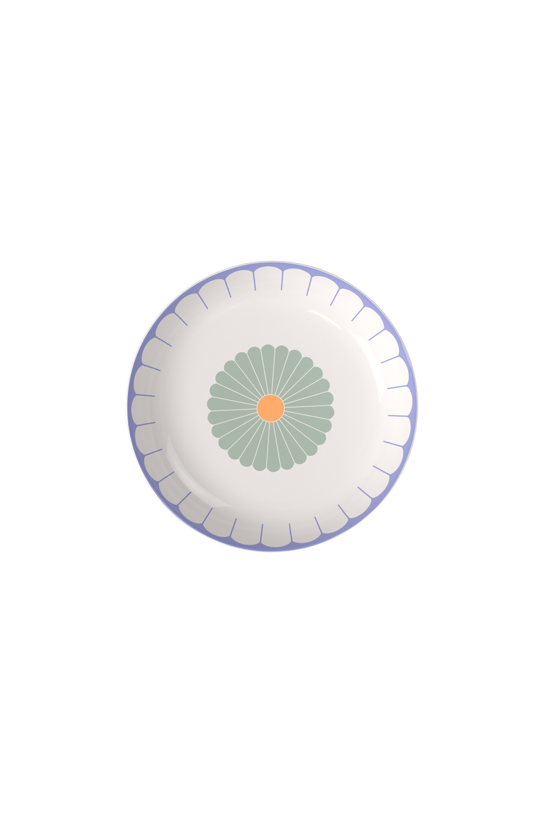 Fleur Couleur Low Serving Bowl, Alternate, color, Green