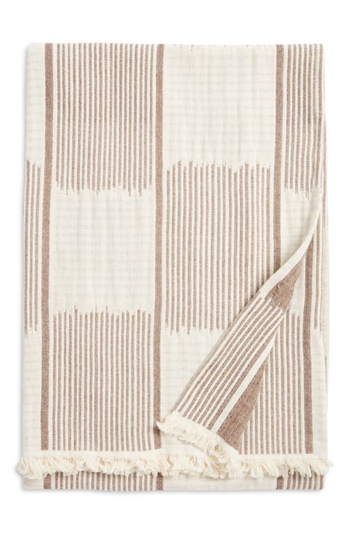 Nordstrom Checkered Cotton Throw Blanket In Brown Bitter Multi