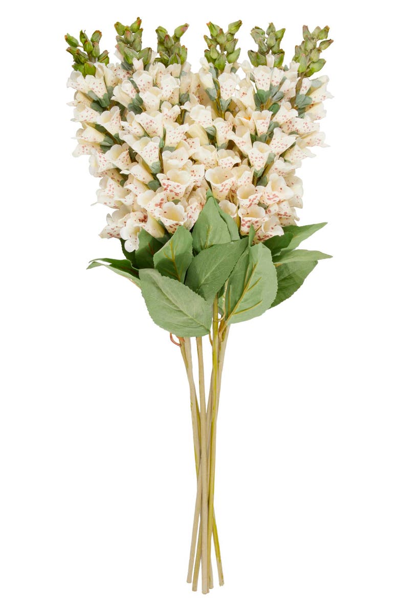 SONOMA SAGE HOME Set of Eight Foxglove Artificial Flowers, Alternate, color, White