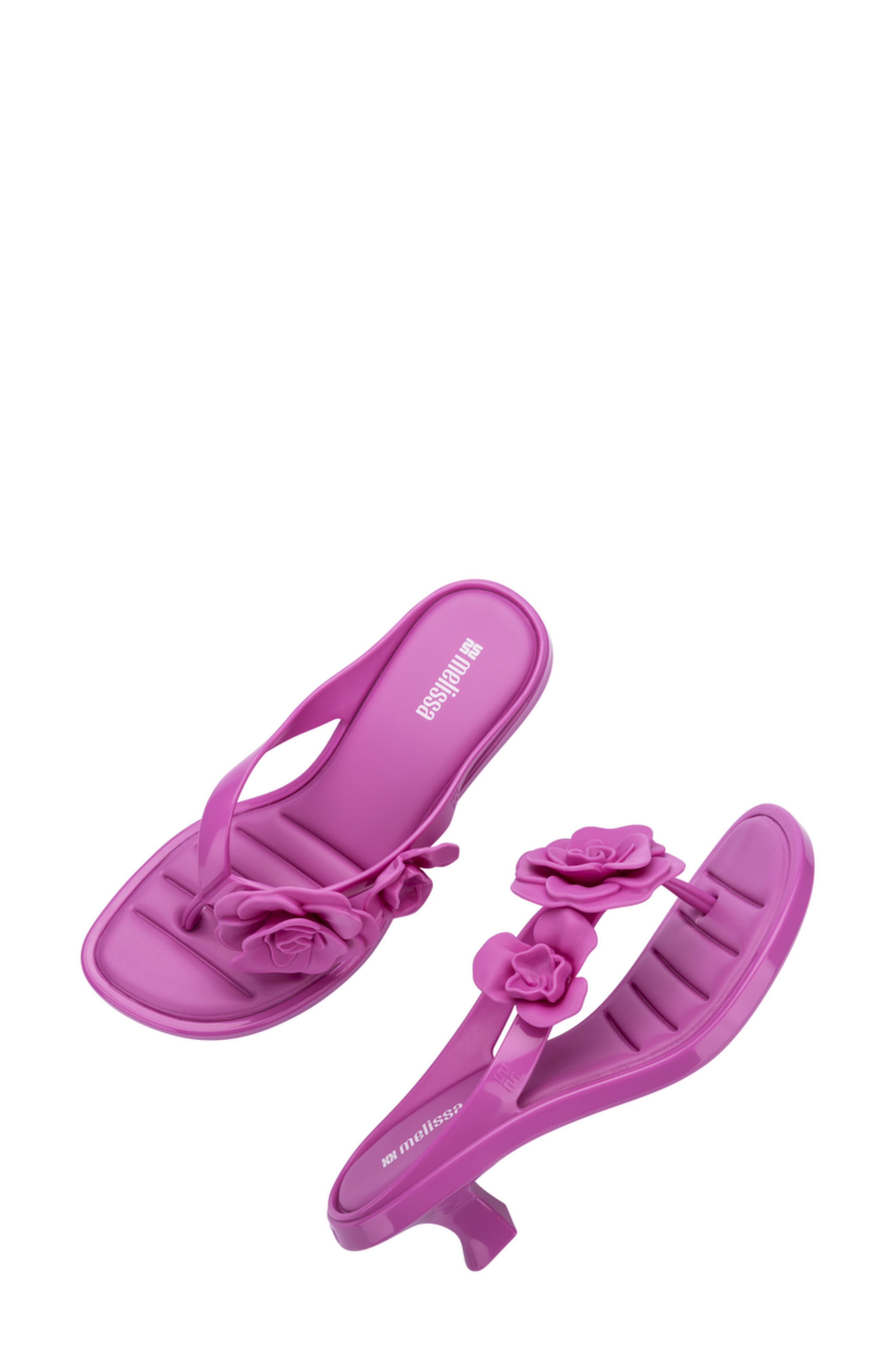 Petals Kitten Heel Flip Flop, Alternate, color, LILAC
